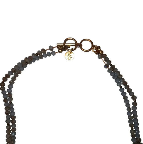 NWOT Beaded Double Layer Necklace and 4pc Stretch Bracelet Set - Picture 3 of 9